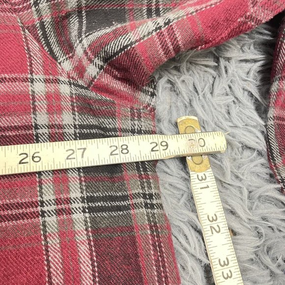 Hickory Shirt Co Men Extra Heavy Plaid Flannel Pearl Snap Red Black Gray 2XL NWT - Picture 8 of 8